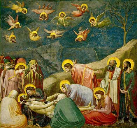 Lamentation by Giotto di Bondone (1267- 1337)